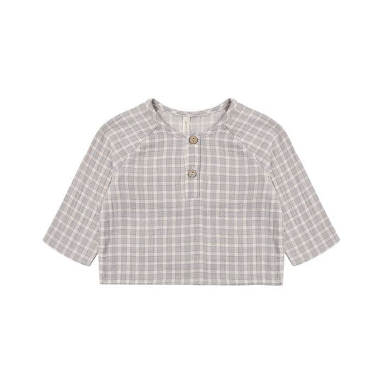 Zion Shirt - Blue Gingham by Quincy Mae