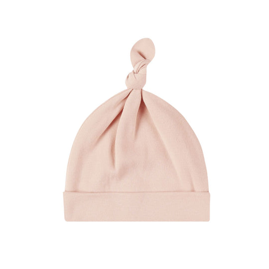 Knotted Baby Hat - Dusty Rose by Quincy Mae