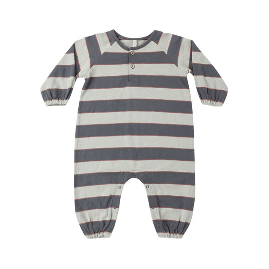 Henley Jumpsuit - Sage Stripe by Rylee +Cru