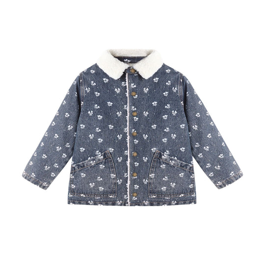 Long Chore Coat - Heart Ditsy by Rylee + Cru