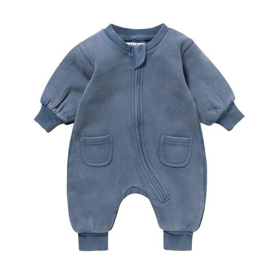 Twilight Blue Organic Terry Growsuit by Wilson & Frenchy