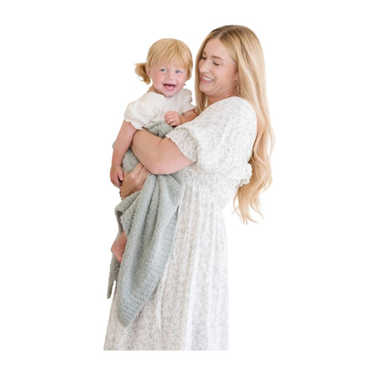 Bamboni Receiving Blanket - Sage by Saranoni