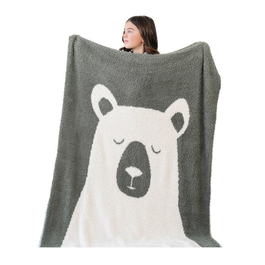 Double-Layer Bamboni Receiving Blanket - Bear by Saranoni