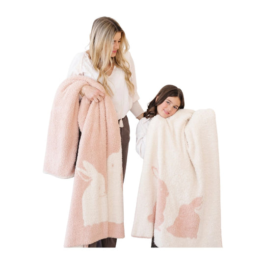 Double-Layer Bamboni Receiving Blanket - Bunny by Saranoni