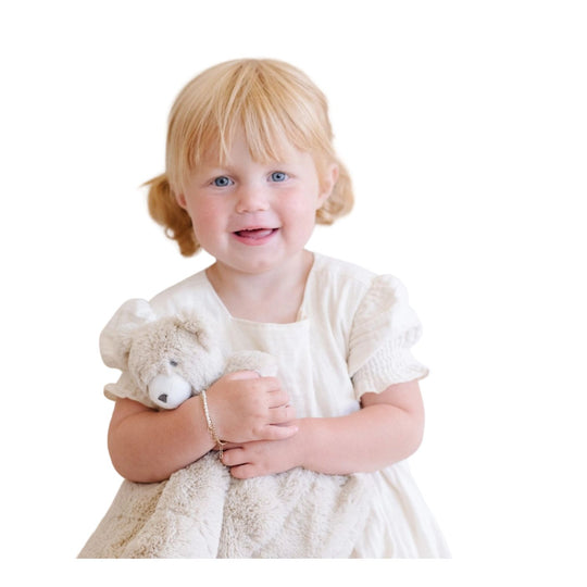 Stuffed Animal Lovey Blanket - Bear by Saranoni