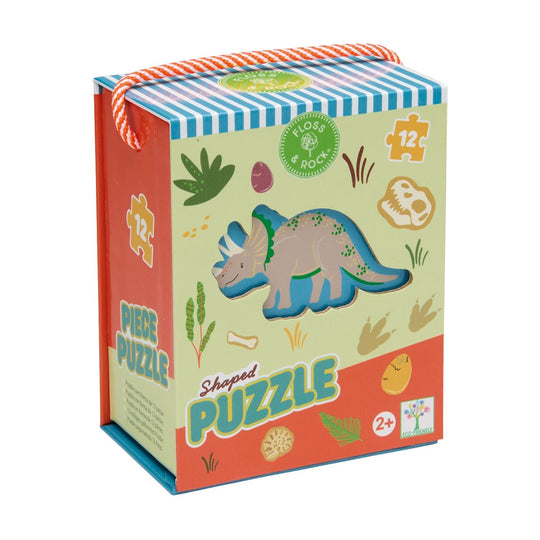 Dinosaur Shaped Jigsaw - 12 Pieces by Floss & Rock