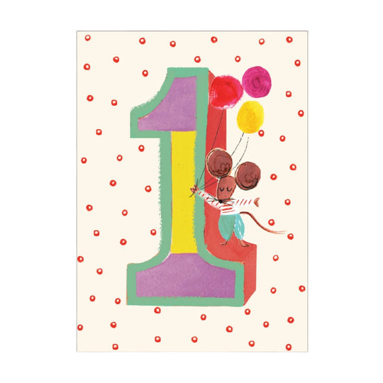 Mouse is One Birthday Card by Mr. Boddington's Studio