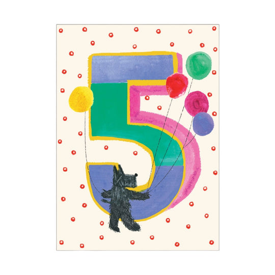 Scottie is Five Birthday Card by Mr. Boddington's Studio