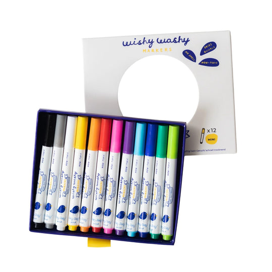 Wishy Washy Mini Markers - Set of 12 by Jaq Jaq Bird