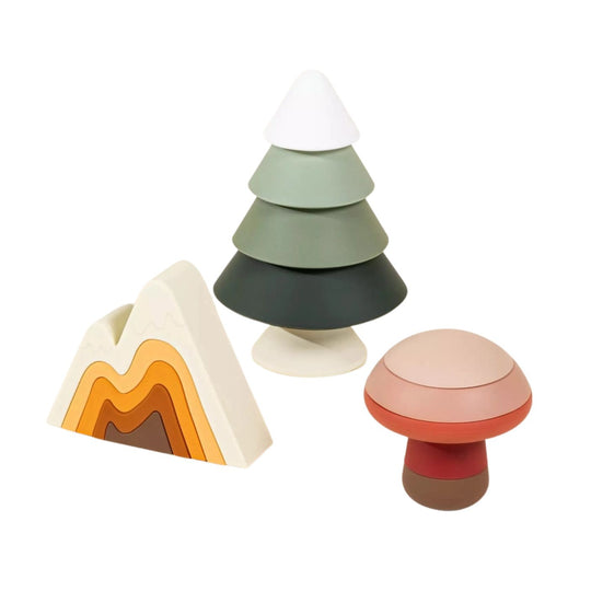 Silicone Stackable Forest Set (16 Pcs) by Coco Village