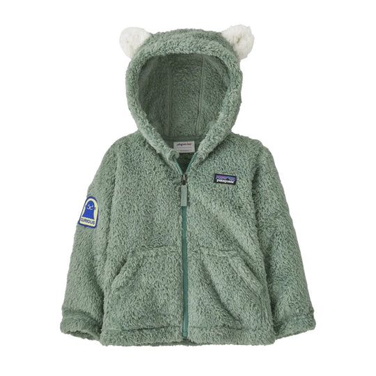 Baby Furry Friends Hoody - Curious Seal Patch: Cover Green by Patagonia