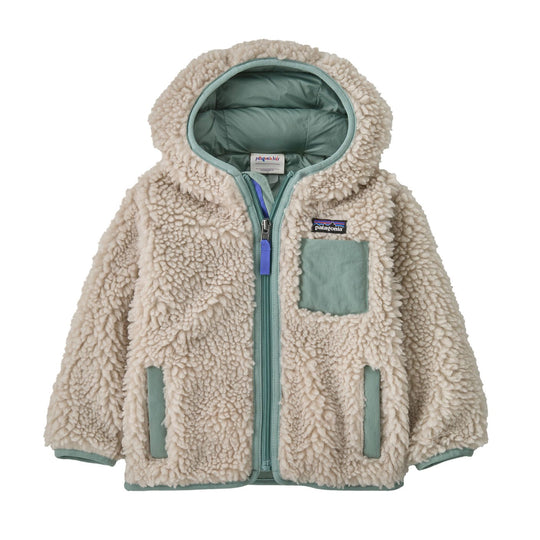 Baby Retro-X Hoody -  Natural w/Cover Green by Patagonia