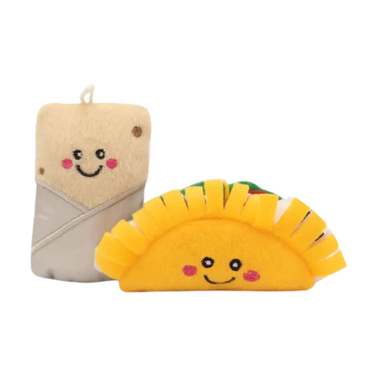 Zippyclaws Nomnomz Taco and Burrito Cat Toy by Zippypaws