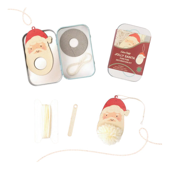 Make Your Own Pom Pom Santa Decoration Kit by Cotton Twist
