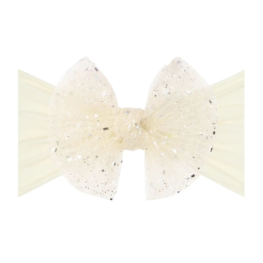 Tulle Fab Headband with Tulle Bow - Princess Ivory by Baby Bling