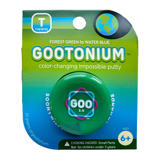 Gootonium Thermo Forest Green To Water Blue Putty by Copernicus Toys