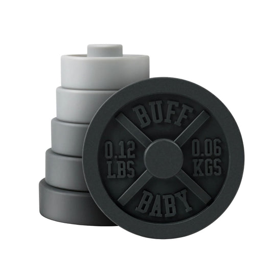 Buff Baby - Weight Plate Stacking Toy and Teether by Fred + Friends