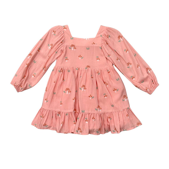 Long Sleeve Viscose Dress - Mellow Rose Mushroom by babysprouts