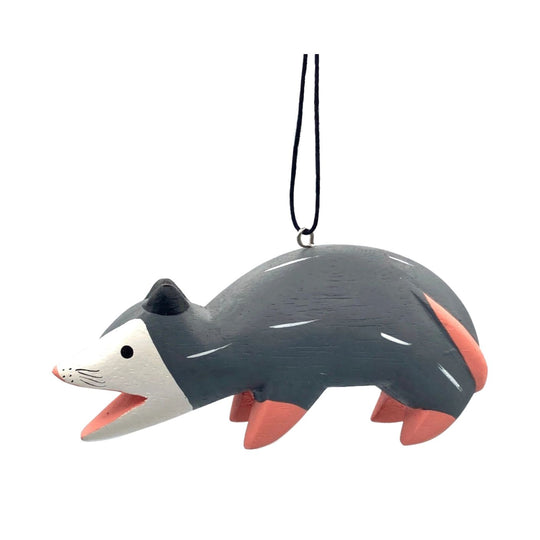 Opossum Balsa Ornament by Women of the Cloud Forest