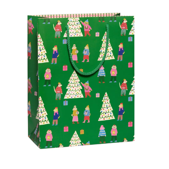 Tree Trimming Dogs Gift Bag - Large by Red Cap Cards