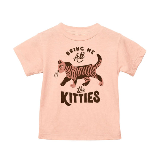 Bring Me All the Kitties Kids Tee - Peach Triblend by Shop Good