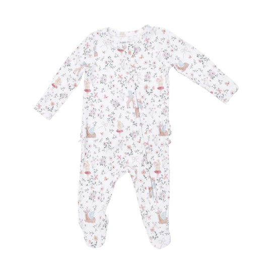 2 Way Ruffle Back Zipper Footie - Enchanted Woodland by Angel Dear