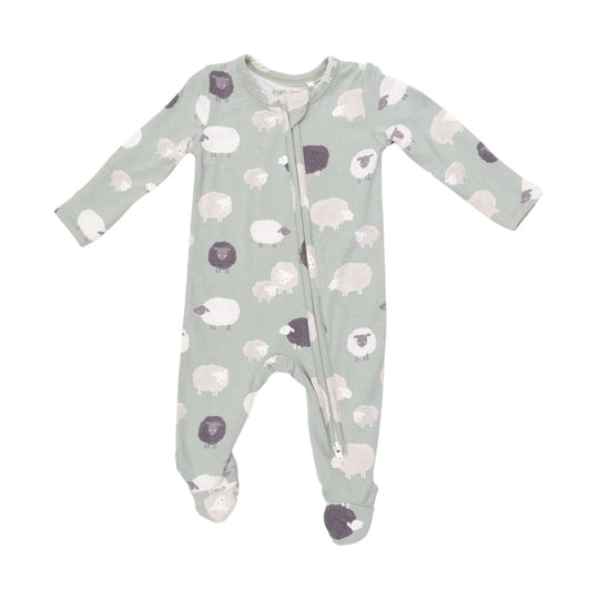 Bamboo 2 Way Zipper Footie - Black Sheep by Angel Dear