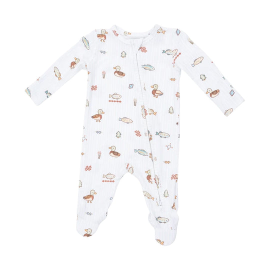 Bamboo 2 Way Zipper Footie - Lake Cuties by Angel Dear