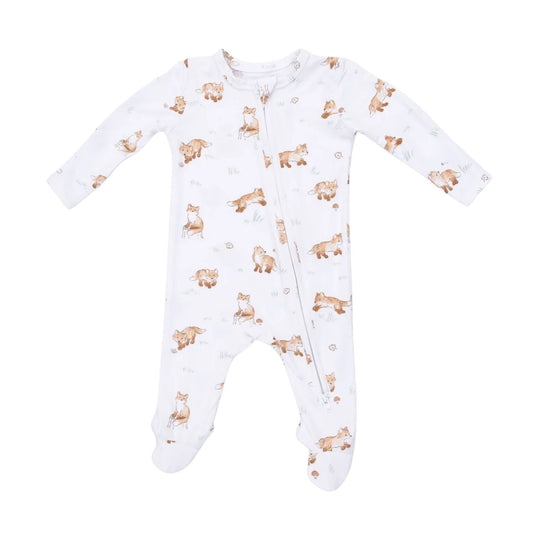 Bamboo 2 Way Zipper Footie - Little Explorer Fox by Angel Dear