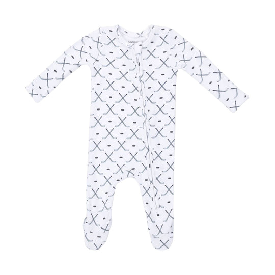 Bamboo 2 Way Zipper Footie - Simple Hockey by Angel Dear