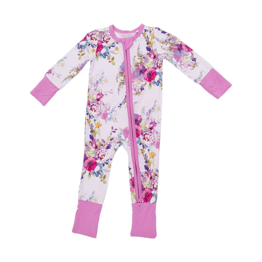 Bamboo Convertible Romper - Dahlia Floral by Angel Dear