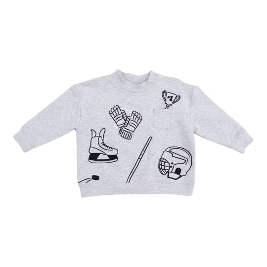 Drop Sleeve Sweatshirt - Hockey by Angel Dear