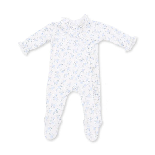 Kimono Ruffle Snap Footie - Rose Briar by Angel Dear