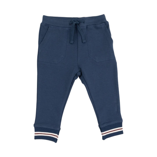 Varsity French Terry Jogger Pant - Navy by Angel Dear