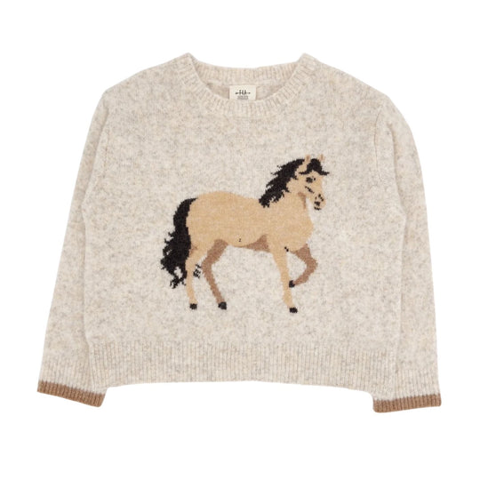 Camille Horse Sweater - Oatmeal by Feather 4 Arrow