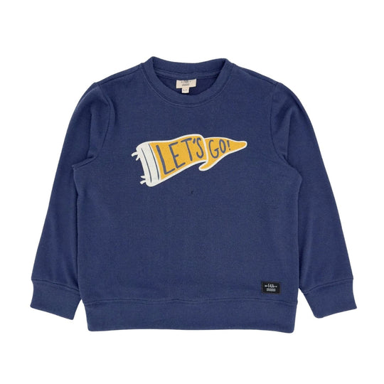 Let's Go Flag Hacci Pullover - Crown Blue by Feather 4 Arrow