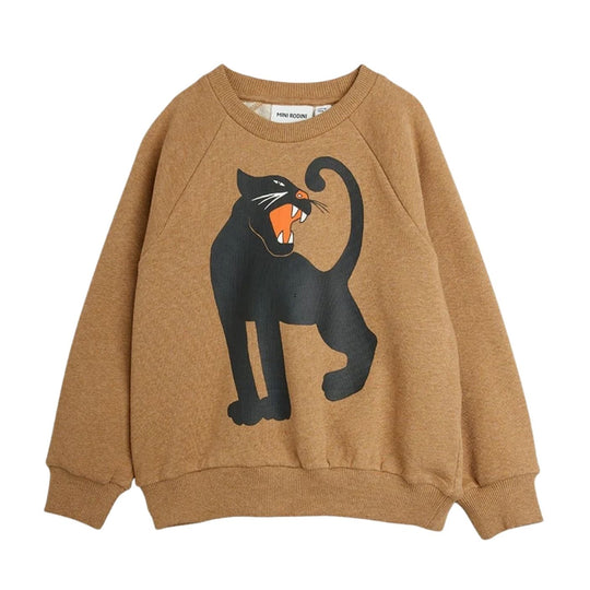 Panther Melange Sweatshirt by Mini Rodini