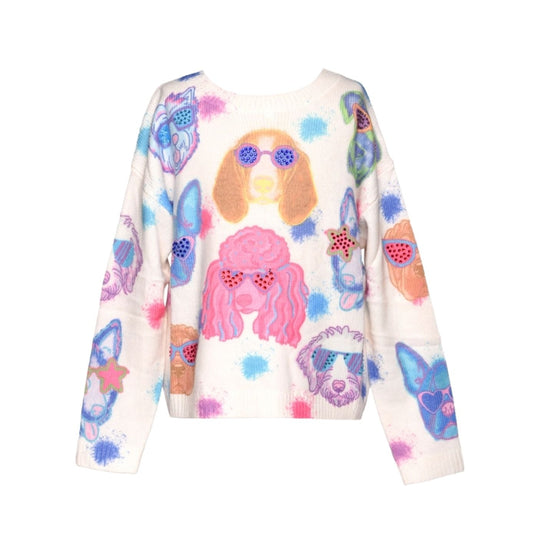 Dog Print Sweater by Hannah Banana