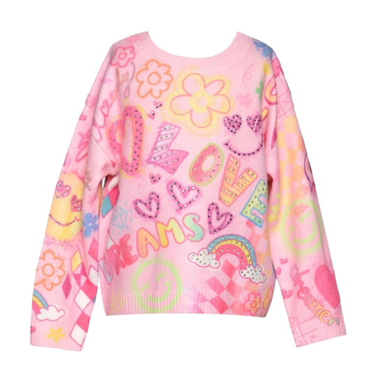 Fun Icon Print Sweater by Hannah Banana