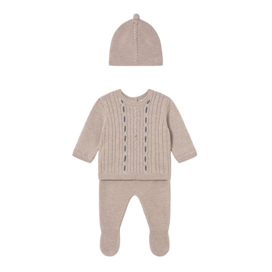 Baby 3-Piece Knit Set - Mocha by Mayoral