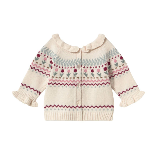 Baby Flower Patterned Sweater - Ceramic by Mayoral