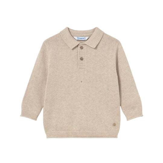 Baby Polo Collar Sweater - Oat by Mayoral
