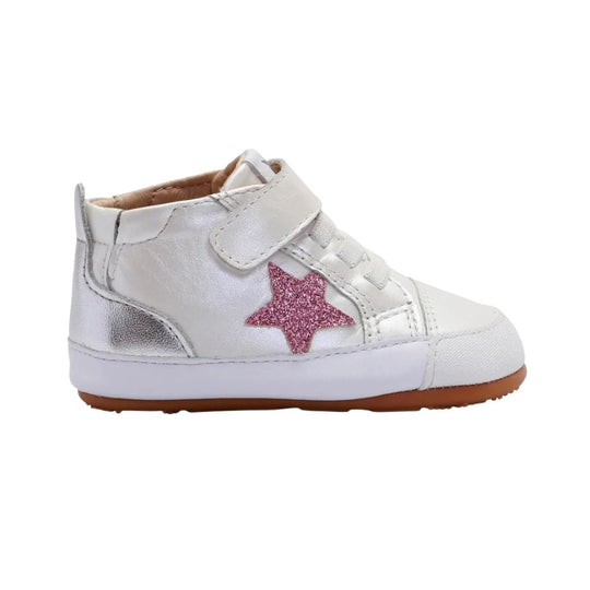 Platinum Bub Shoes - Nacardo Blanco/Glam Pink/Silver by Oldsoles