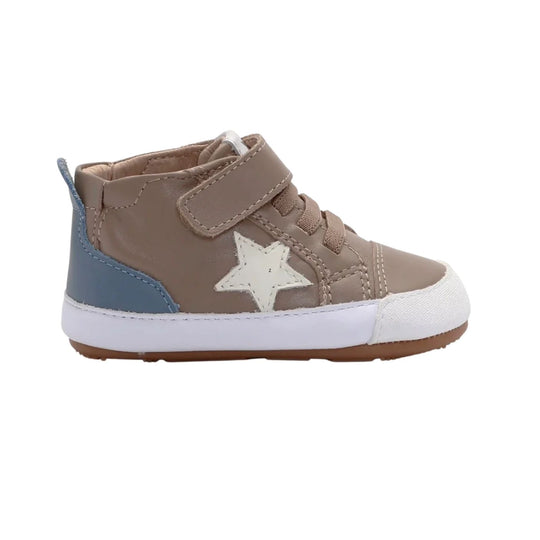 Platinum Bub Shoes - Taupe/White/Indigo by Oldsoles