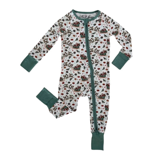 Bamboo Zipper Pajama - Mallards & Mistletoe by Velvet Fawn