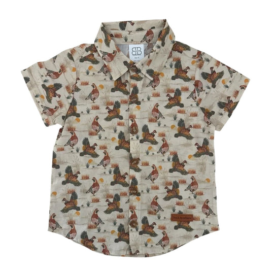 Nash Button Down - Prairie Quail by Velvet Fawn