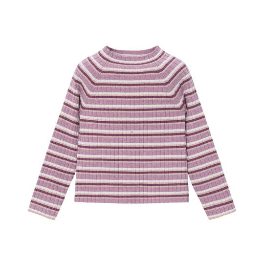Mockneck Sweater - Violet Stripe by Mayoral