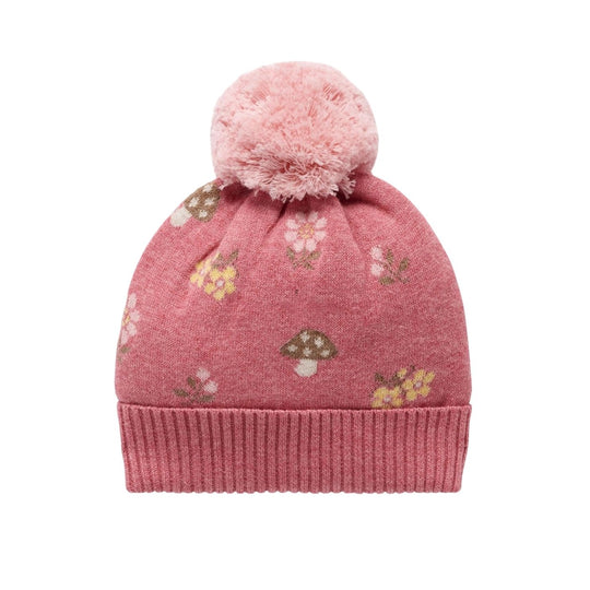Magical Forest Beanie - Toadstool Jacquard by Purebaby