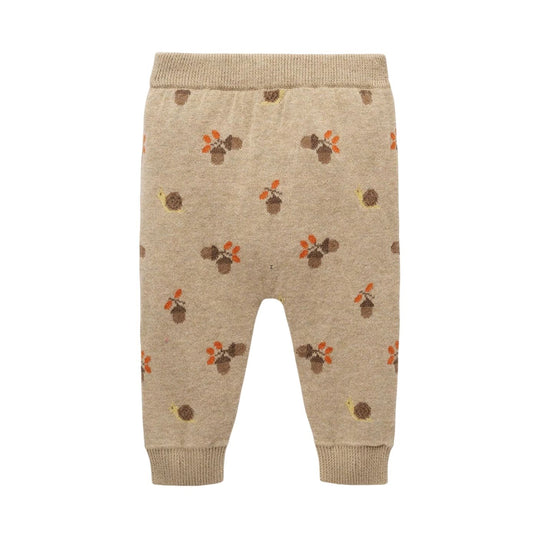 Magical Forest Leggings - Acorn Jacquard by Purebaby