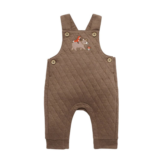 Quilted Overall - Oak Melange by Purebaby